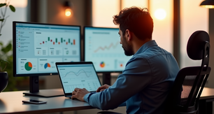 Especialista de marketing trabajando con automatizaciones 