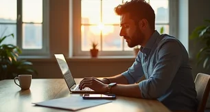 Especialista de marketing digital trabajando en la estrategia de una PYME