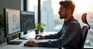 especialista en marketing digital mirando los KPIs