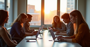 Equipo de community manager trabajando en una campaña de posicionamiento viral